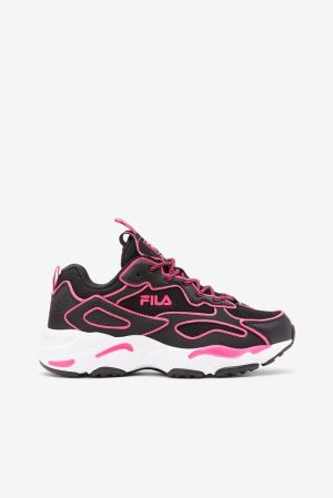 FILA Ray Tracer Neon Sneakers Black / White,Womens Shoes | CA.TFMBSO413